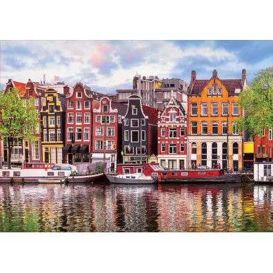 Puzzle 1000 el. Taczce domy, Amsterdam Educa