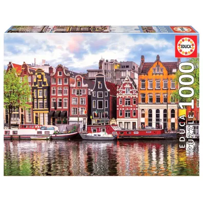 Puzzle 1000 el. Taczce domy, Amsterdam Educa