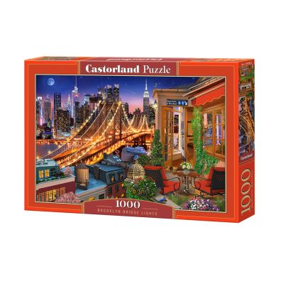 Puzzle 1000 el. Owietlony most Brooklyn Castorland