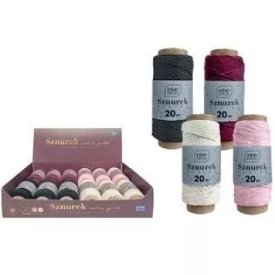 Interdruk Sznurek na spulce Satin Gold 12 x 20m