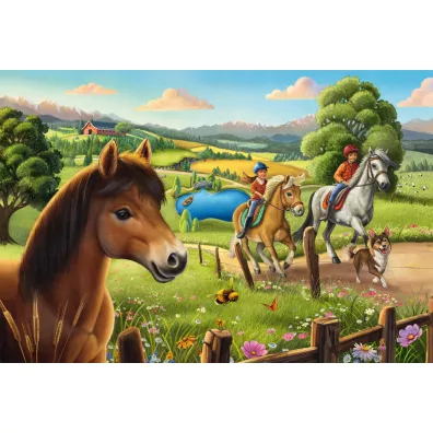 Puzzle 3x48 Konie G3 Schmidt Spiele-Puzzle