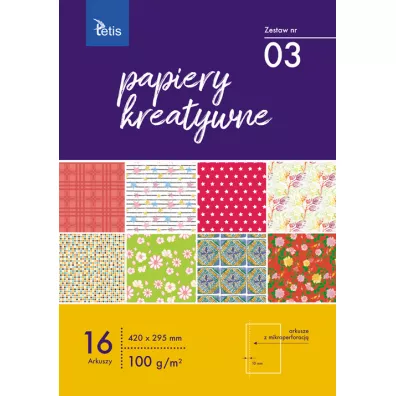 Tetis Papiery Kreatywne A3 Zestaw Nr 03