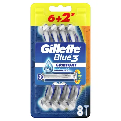 Gillette Blue 3 Comfort jednorazowe maszynki do golenia dla m�czyzn 8 szt.