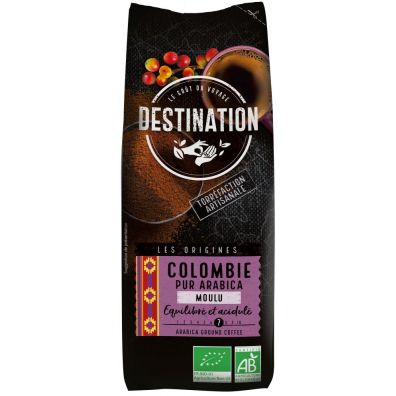 Destination Kawa 100% Arabica Kolumbia mielona 250 g Bio