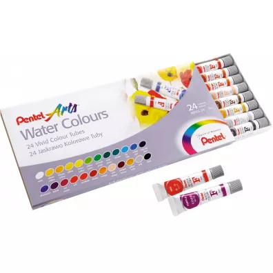 Pentel Akwarele w tubach 24 kolor�w