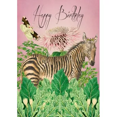 Madame Treacle Karnet B6 z kopert� Urodziny Zebra