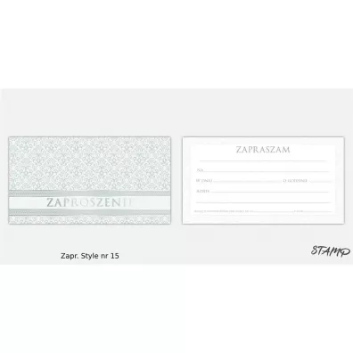 Stamp Zaproszenie Style nr 15 10 szt.