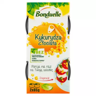 Bonduelle Kukurydza złocista Na Raz do sałatki 2 x 85 g Bonduelle Kukurydza złocista Na Raz do sałatki 2 x 85 g