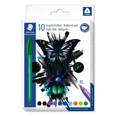 Staedtler D�ugopis tr�jk�tny M 10 kolor�w 10 szt.