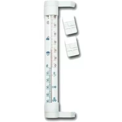 Terdens Termometr zaokienny 24 cm biay