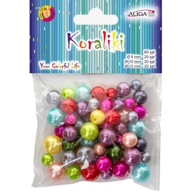 Aliga Koraliki plastikowe 60 szt