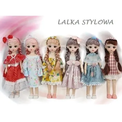 Lalka stylowa zginane rce i nogi 29cm MIX Merkpol