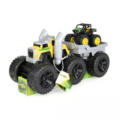 John Deere Monster Treads Roaring Rev Up Hauler zestaw Tomy