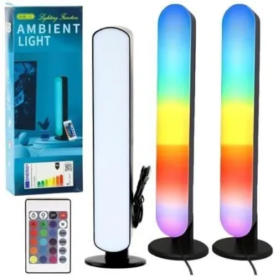 LeanToys Zestaw Lampy Ambient RGB LED Gamingowe na Biurko P