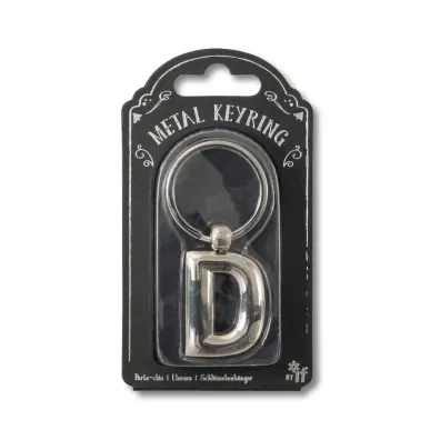 If Silver Letter Keyring - brelok do kluczy litera D