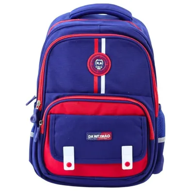 LeanToys Plecak szkolny granatowo czerwony 20L