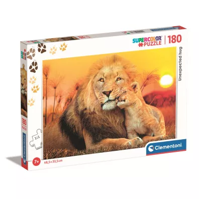 Puzzle 180 el. Super Kolor Unexpected hug Clementoni