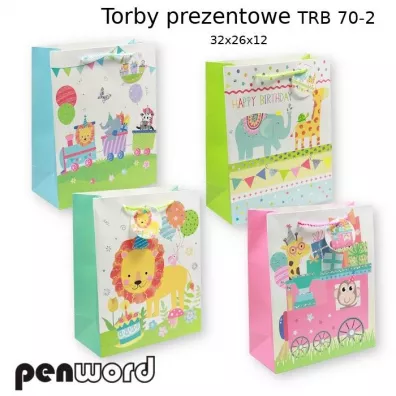 Penword Torebka prezentowa mix 32x26x12cm