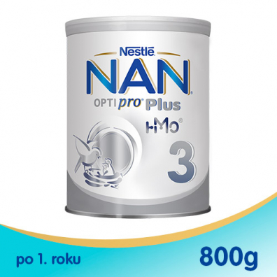 Nestle Nan Optipro Plus 3 HM-O Produkt na bazie mleka junior dla dzieci po 1. roku 800 g