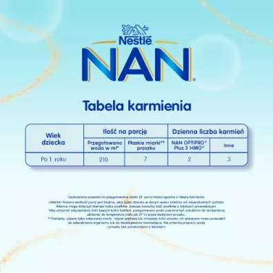 Nestle Nan Optipro Plus 3 HM-O Produkt na bazie mleka junior dla dzieci po 1. roku 800 g