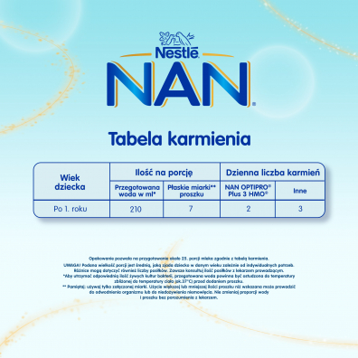 Nestle Nan Optipro Plus 3 HM-O Produkt na bazie mleka junior dla dzieci po 1. roku 800 g