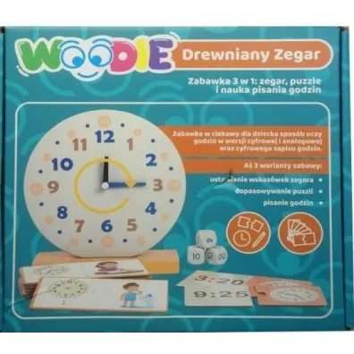 Drewniany zegar Woodie 3w1 Swede