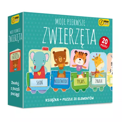 Puzzle 20 el. Moje pierwsze zwierz�ta + ksi��ka Wilga Play
