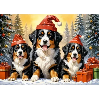 Puzzle 1000 el. Holiday Puppies 31254 CherryPazzi