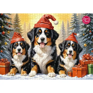 Puzzle 1000 el. Holiday Puppies 31254 CherryPazzi
