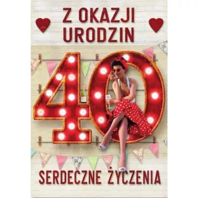 Trend Kartka okoliczno�ciowa Urodziny du�a 40 TDF24
