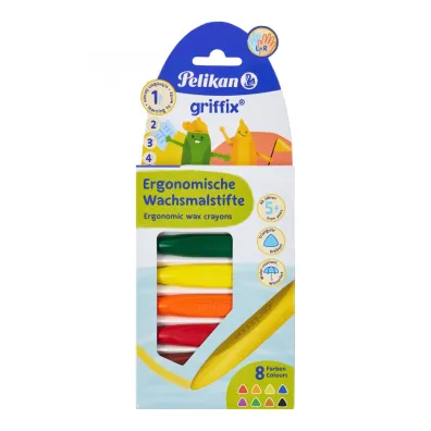 Pelikan Kredki Griffix �wiecowe tr�jk�tne 8 kolor�w