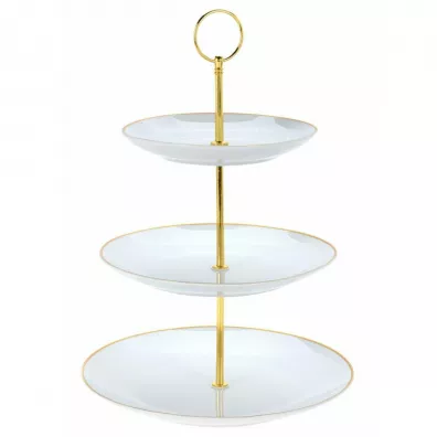 Excellent Houseware Patera trzypoziomowa porcelanowa
