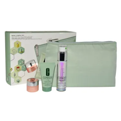 Clinique Zestaw Serum do twarzy Even Better Clinical Radical Dark Spot Corrector + Interrupter + 7Day Peeling do twarzy + Krem pod oczy All About Eyes 2 x 30 ml + 15 ml