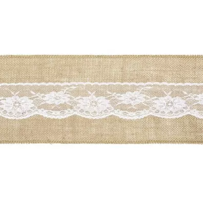 PartyDeco Szarfa na krzes�o jutowa 15x275cm