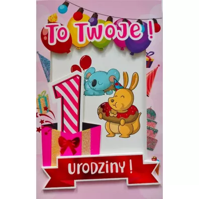 Yeku Karnet Roczek dziewczynka 6K-017