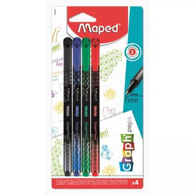 Maped Cienkopis Graph Peps Deco 4 szt.