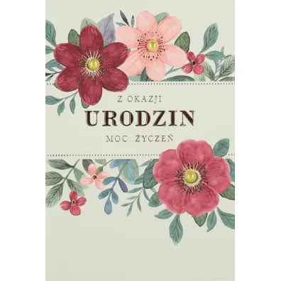 Karnet okazjonalny B6 z kopert� Urodziny kobieta PAN DRAGON HM 200-3137