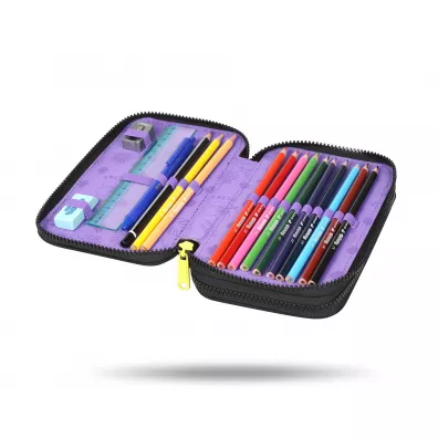 CoolPack Pi�rnik podw�jny z wyposa�eniem Jumper 2 Stitch Black