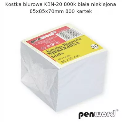 Kostka biurowa biaa 85x85x70 800K