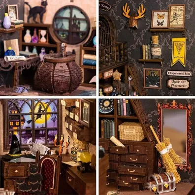 Puzzle Miniaturowy domek Book Nook Magiczna apteka Habarri