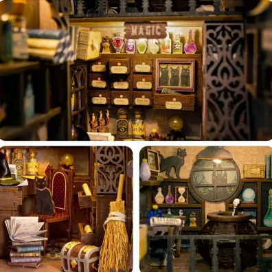 Puzzle Miniaturowy domek Book Nook Magiczna apteka Habarri