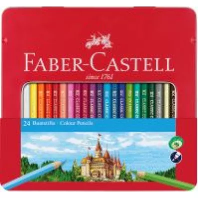 Faber-Castell Kredki Zamek w metalowym opakowaniu 24 szt.