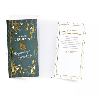 Kukartka Karnet W dniu urodzin m�skie