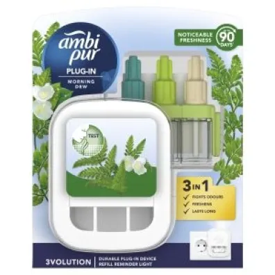 Ambi Pur 3Volution Elektryczny od�wie�acz powietrza, zestaw startowy, Morning Dew 20 ml