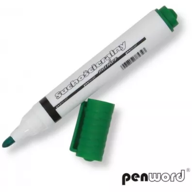 Penword Marker sucho�cieralny zielony 12 szt.