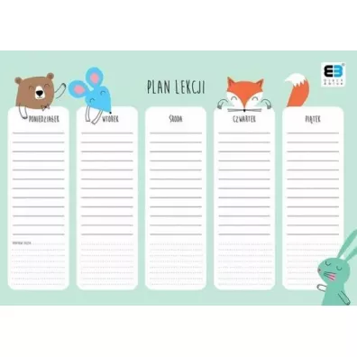 Interdruk Plan lekcji A4 BEBE Kids Pastel