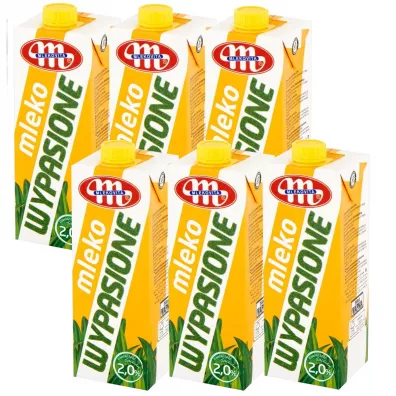 Mlekovita Wypasione Mleko UHT 2% Zestaw 6 x 1000 ml