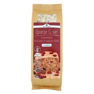 Pi�� Przemian Mieszanka do wypieku chleba z �urawin� bez dodatku cukr�w bezglutenowa 500 g