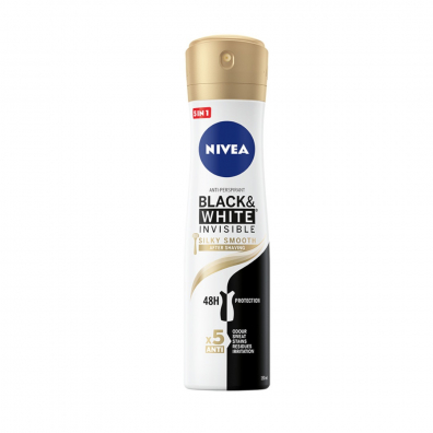 Nivea Black&White Invisible Silky Smooth antyperspirant spray 150 ml