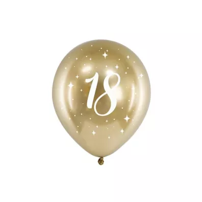 PartyDeco Balony Gloss 18-stka z�ote 30cm